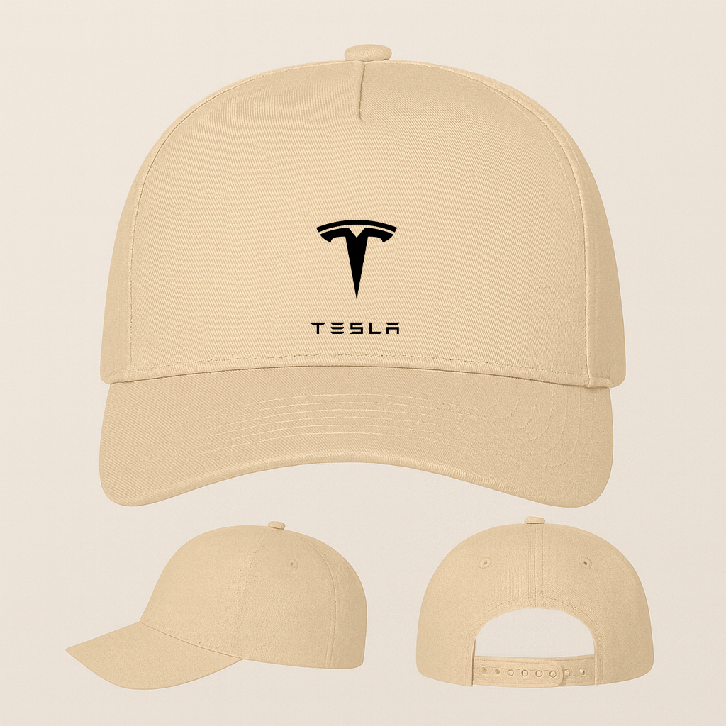 Tesla Car Five Panel Twill Snapback Cap